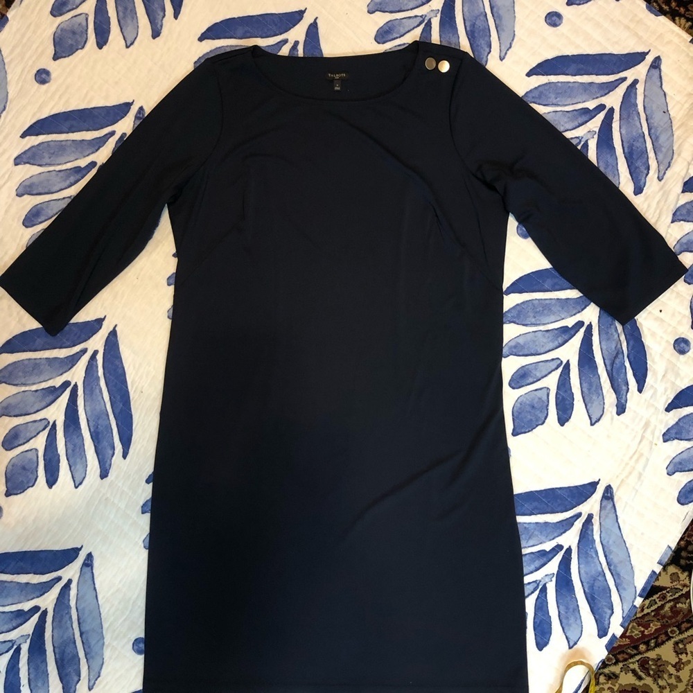 Talbots plus Navy Blue Dress